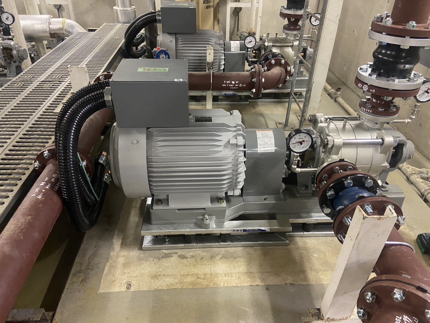 某施設ポンプ入替に伴う電気工事