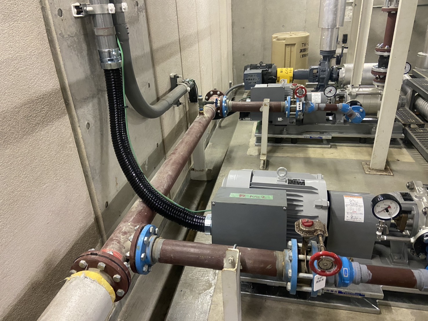 某施設ポンプ入替に伴う電気工事